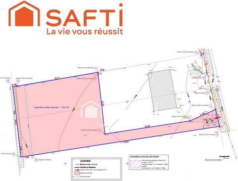 Terrain constructible de 1201m²