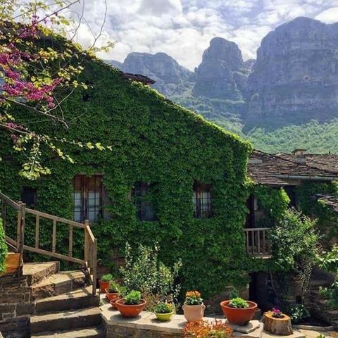 Papigo, Zagori, hotel complex of 600 sq.m., ground floor - elevated ground floor - 1st - 2nd, corner, 8 master bedrooms, 8 bathrooms, traditional, villa, stone, furnished, on a plot of 980 sq.m., autonomous heating, fireplace, unlimited view mountain...