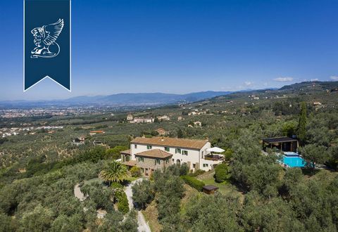 This stunning farmstead for sale is in Pistoia's countryside, in the area where Leonardo da Vinci was born. This property includes approximately 3 hectares of grounds that mainly feature olive groves and are stretched over hills offering views o...