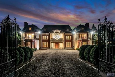 Enter through the gates of this palatial estate situated on over 3 acres in the sought after East Hill of Englewood to find 8 bedrooms, 9 full & 2 half baths. This architectural masterpiece was crafted of the highest quality materials, moldings, Mite...