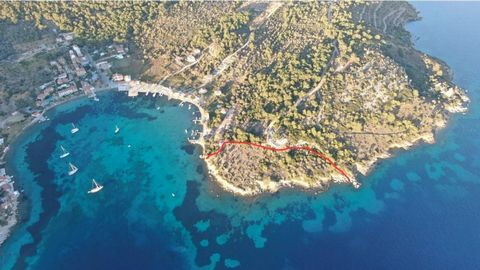 Seafront land for sale in Poseidonio, Samos. The plot of 10,000 sq.m., corner, located in a residential area, out of city plan. Suitable for investment project. Price 3,000,000 euros