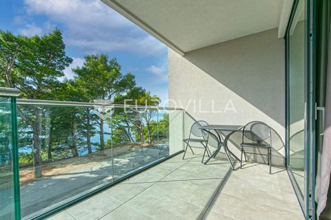 Brela, modern and furnished apartment - new construction and first line to the sea. The apartment of 94 m2 is located on the second floor of a residential building with a beautiful view. It consists of two bedrooms, two bathrooms, a kitchen with a di...