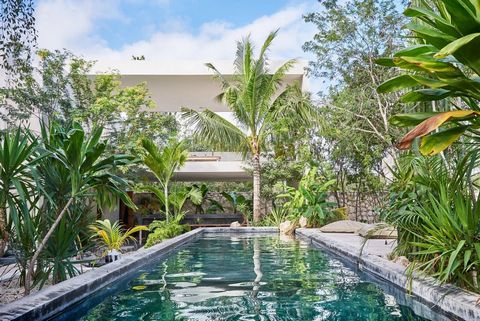 Mexique - Quintana Roo - Tulum - Vente - Boutique Hotel - 8 Chambres - 8 Salles de bains - 732 m2 - Piscine (18 m2) - Jardin (430 m2) - Cuisine entièrement équipée - Salle à manger - Cheminée dans le jardin - Héliport - Vue sur la jungle - Terrasse -...