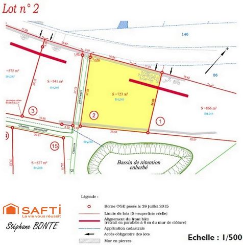 Terrain de 723 m² viabilisée (lot 2) – Le Puy