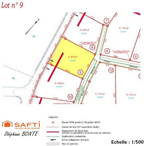 Terrain de 470 m² viabilisée (lot 9) – Le Puy