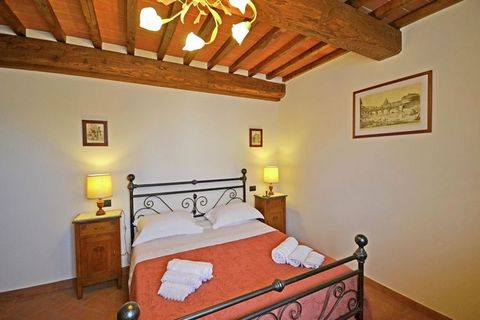 Esta casa de vacaciones en Toscana tiene 7 habitaciones para acomodar a 13 personas cómodamente. Perfecto para grupos grandes, cuenta con conexión WiFi gratuita y piscina con jets de masaje, tumbonas, sombrillas y ducha para disfrutar del sol. Ubicad...