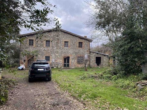 CIVITELLA D'AGLIANO (VT): Farm of about 17 hectares with portion of farmhouse built in the XVlll century The property is composed of: * Portion of stone farmhouse of about 200 sqm on two levels with: - Ground floor: living room with fireplace and kit...