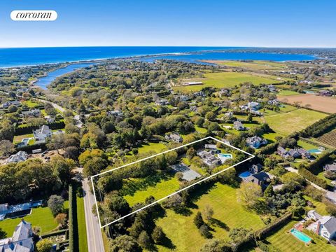 Ocean Road in Bridgehampton is one of the best streets south of the highway! This incredible home on 2.15 acres sits back from the road with a long alee of trees leading to this spacious indoor/outdoor retreat. Encompassing more than 7000 square feet...