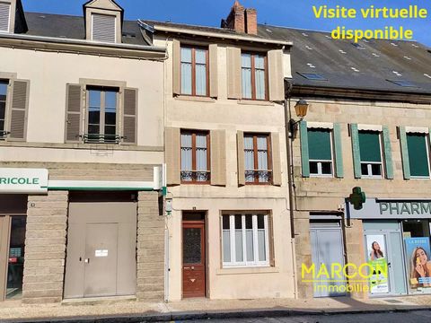 MARCON IMMOBILIER - CREUSE EN LIMOUSIN - REF 88059 - BENEVENT L'ABBAYE - MARCON IMMOBILIER exclusively offers you this beautiful town house where you have all the shops and essential services available. It has 3 bedrooms, a living room with fireplace...