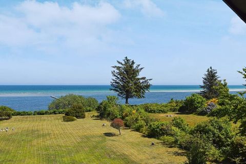 Holiday home located on a large plot with panoramic views over the water at Øster Hurup. The cottage has a large living room with windows facing the sea and dining area in open connection with the kitchen. Bedroom with double bed and bathroom on the ...