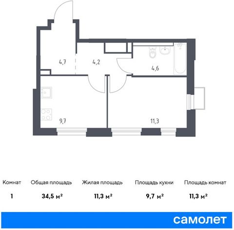 Продается 1-комн. квартира. Квартира расположена на 19 этаже 25 этажного монолитно-кирпичного дома (Корпус 1.3, Секция 3) в ЖК «Сабанеева 125» от группы «Самолет». В жилом комплексе «Сабанеева 125» вы ежедневно будете наслаждаться видами сопок. Холми...