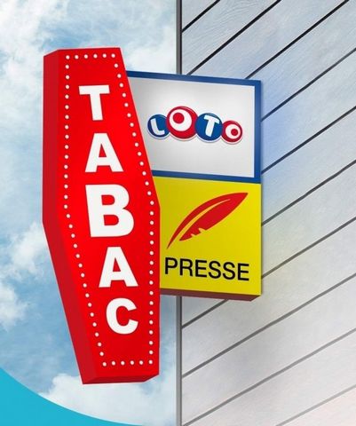 Fonds de commerce tabac/presse/loto avec maison d'habitation, fonds et murs