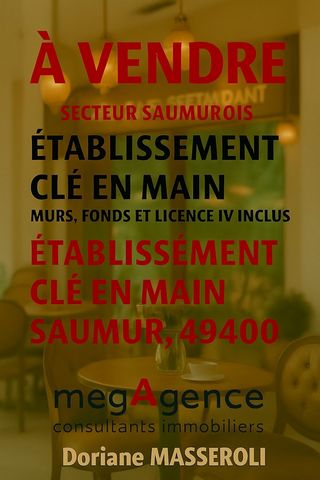 À vendre – SECTEUR SAUMUROIS : Établissement clé en main – Murs, Fonds et Licence IV inclus