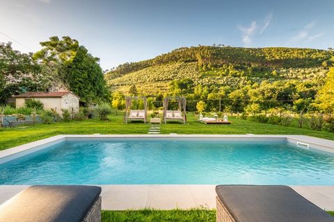 Nestled in the rolling hills of Lucca, this quintessential stone farmhouse is situated in the enchanting Compitese area, near the quaint village of Sant'Andrea di Compito. Featuring a private pool, it offers an idyllic escape surrounded by picturesqu...