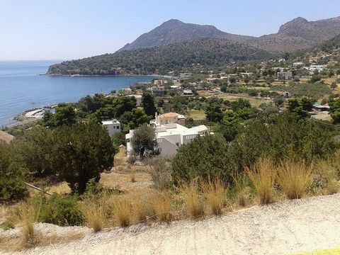 Aegina - Te koop een stuk grond, gelegen in het dorp Portes (13 km van de haven van Aegina), briljant en eindeloos uitzicht op de golf, 4.200 vierkante .m., op slechts 100 meter van de zee, hoekkavel, gemakkelijk bereikbaar vanaf twee rustige landweg...