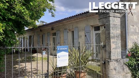 A19710MGD33 - EXCLUSIVE! Back on the market! Lovely characterful stone house in centre of quiet village 6km from Blaye and 10km from Bourg. Lounge, dining room, kitchen, 3 bedrooms, bathroom, shower area, wc on ground floor plus large open room upsta...
