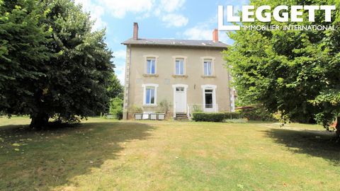 A23341ED87 - Beautiful maison de maître in the medieval town of Rochechouart with Lounge, dining room, kitchen, office, 4 bedrooms and partially converted attic. Separate barn which was used as a commercial space with large mezzanine and various stor...
