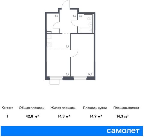 Продается 1-комн. квартира. Квартира расположена на 5 этаже 25 этажного монолитно-кирпичного дома (Корпус 1.2, Секция 2) в ЖК «Сабанеева 125» от группы «Самолет». В жилом комплексе «Сабанеева 125» вы ежедневно будете наслаждаться видами сопок. Холмис...