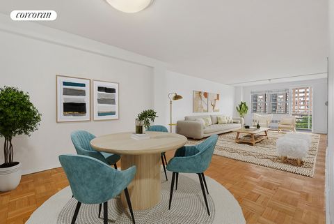 This Bright and Sunny, Over-Sized Convertible 2BR has beautiful classic parquet wooden floors throughout and its own Private Balcony. Big windows pour light into every room including the kitchen and bathroom. If space is what you are looking for, you...