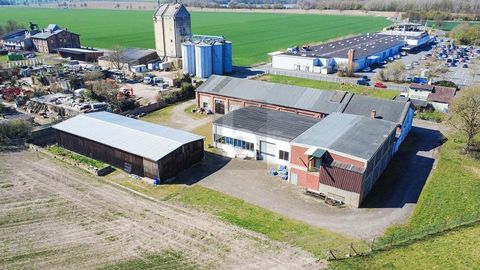 In het district Ölsburg van Ilsede is dit Zalencomplex bestaande uit twee verwarmde productiehallen met kraansystemen (ca. 600m² en 240m²), drie gehuurde magazijnen (ca. 250m², 240m² en 360m²), een kantoorunit (150m²) en van een appartement (ca. 102m...