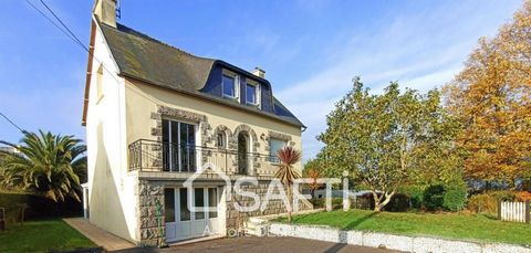Maison familiale avec jardin paysagé de 1126m2 et potentiel d’aménagement – Plouigneau centre