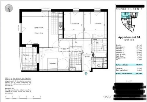 APPARTEMENT T4 AU 4ÈME ETAGE + LOGGIA