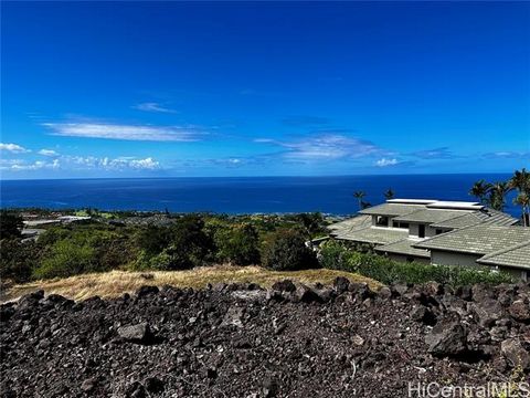 Imagine waking up to over 10 miles of breathtaking coastline views spanning from Kona to Keauhou, available from the largest lot in the prestigious gated community of Keauhou Estates. . This over half-acre parcel boasts unobstructed 180 degree ocean ...