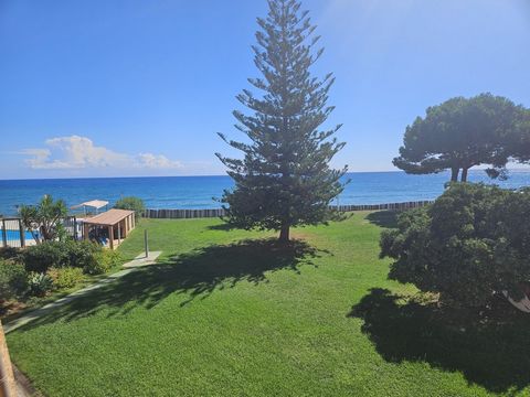 Proponiamo in vendita questo bellissimo monolocale/cabina di 27 m2 ristrutturato in un residence sul mare con piscina. È composto da un ingresso con armadi, un bagno con doccia idromassaggio, lavabo e servizi igienici separati da una mezza parete div...