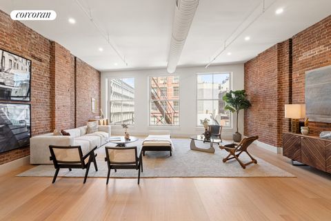 Introducing the Lispenard Collection - True Tribeca Loft Living. Model Residence Now Open. Fully renovated in 2024, Loft 2 is a full-floor 2-bedroom, plus separate home office, 2-bathroom residence offering northern and southern exposures. Keyed elev...