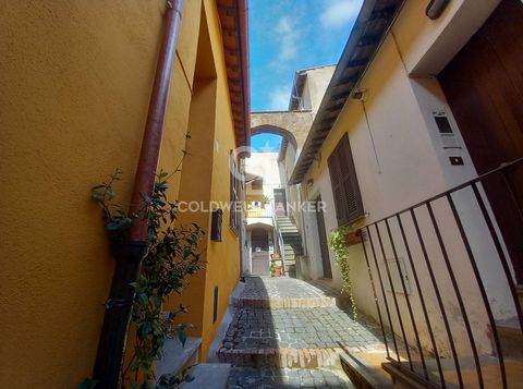 LAZIO VITERBO TUSCANIA APPARTAMENTO IN CENTRO STORICO In una delle vie caratteristiche del centro storico, appartamento di circa 65 mq posto al primo piano e così composto: soggiorno, cucina, camera, cameretta, disimpegno e bagno con doccia e finestr...