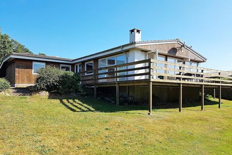 Within walking distance to the beach at Hvidbjerg, this cottage is located on a sloping plot with views of the water from the terrace. There are stairs down to the house. From the living room there is access to the terrace, where you can enjoy the vi...