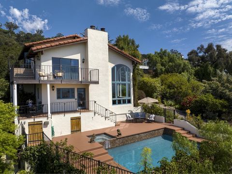 Nestled in the heart of Santa Barbara's iconic Riviera neighborhood this contemporary Spanish-style residence with a beautiful south facing pool showcases breathtaking ocean, island, harbor, and city views on a private and magical half-acre of ground...