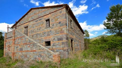 Casale diroccato, poco distante dal bellissimo borgo fortificato di Radicofani. La proprietà, risalente al 1900, è attualmente in stato di abbandono. Si sviluppa su due livelli per mq 350 e si presenta con le caratteristiche facciate in pietra e matt...