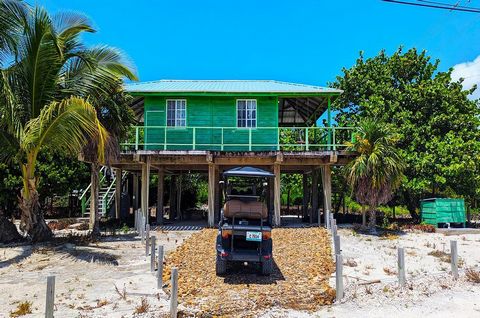 Casita Verde is located 3.7 miles north of San Pedro Town right next to the Secret Beach turnoff.  The house is situated on an oversized lot with great elevation (a blank canvas for someone looking to move to San Pedro on a budget).  The house is woo...