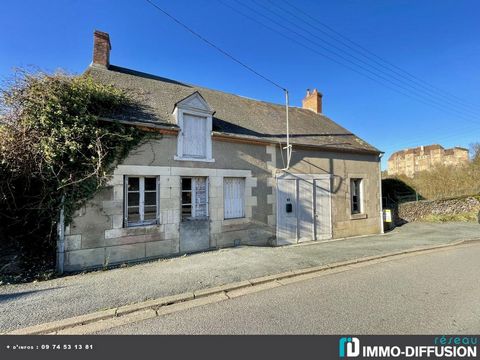 Fiche N°Id-LGB137389: Boussac, secteur Centre ville, House of about 73 m2 comprising 4 room(s) including 2 bedroom(s) + Garden of 405 m2 - Construction Stones - Ancillary equipment: garden - garage - cellar - heating: Central oil - plan renovation wo...