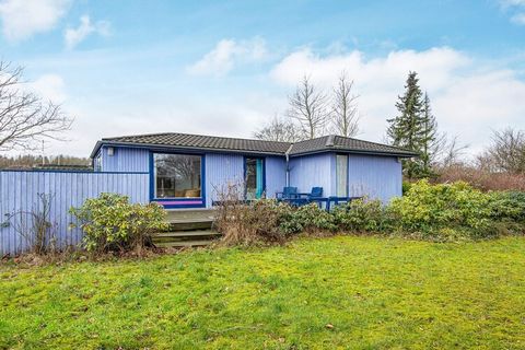 Holiday home located high with panoramic views of Kolding Fjord. There is a kitchen and living room in one with designer furniture. From here there is access to the terrace with windbreak. Two bedrooms. A refundable deposit might be charged closer to...