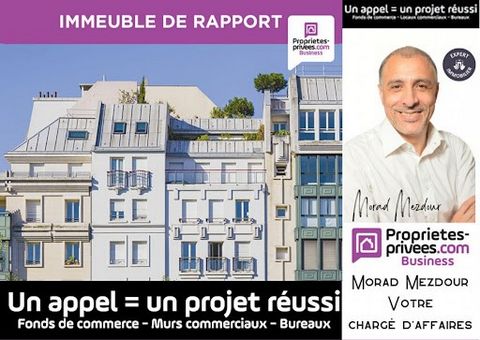PERIPHERIE DOUAI VENTE IMMEUBLE DE RAPPORT DE 200 m² . Morad MEZDOUR vous propose cet IMMEUBLE , d'une surface de 200 m² en centre ville. - RDC commercial de 100 m² , - Terrasse de 20 m². - Aux étages habitation de 100 m². - Un garage de 30 m² et une...