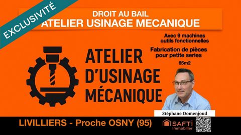 À SAISIR – ATELIER MÉCANIQUE CLÉ EN MAIN PRÈS D’OSNY, PONTOISE (95)
